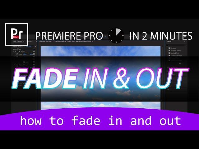 Premiere Pro Fade In Fade Out Video Effect (Fade to Black)