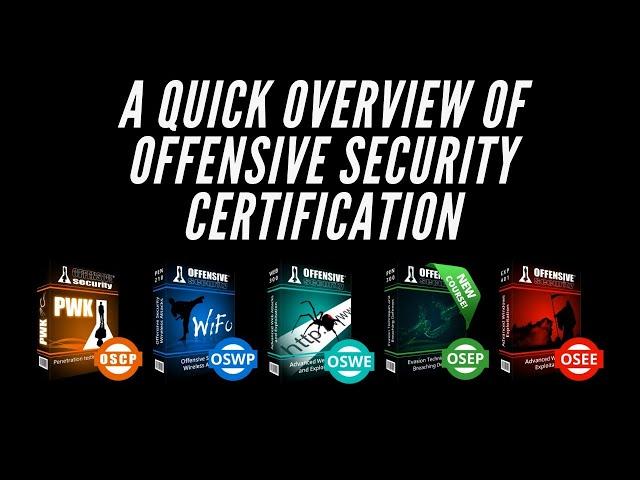 A quick look at the Offensive Security Certifications