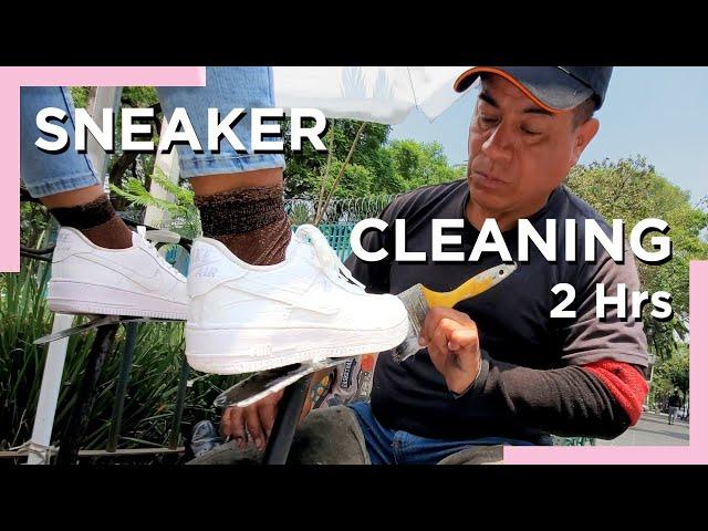  2 Hrs of SOAPY SNEAKER CLEANING  Mexico City  ASMR CLEANING