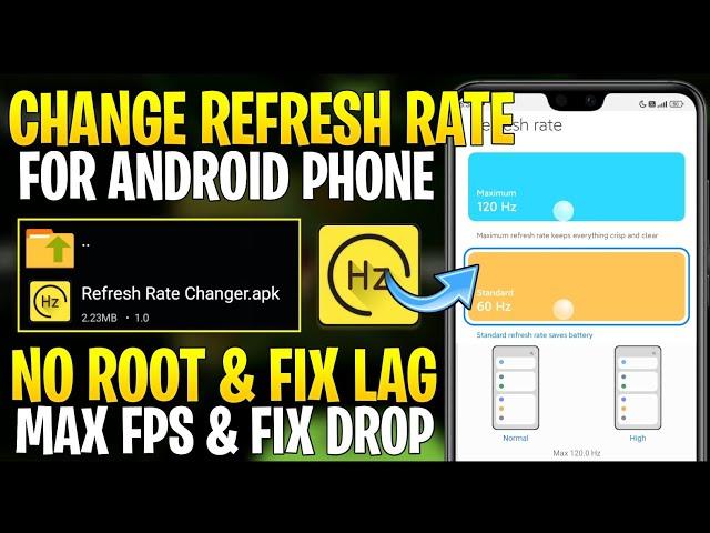 How To Change Refresh Rate On Any Android Phone : No Root || Get Max Smooth Performance & Fix Lag!!