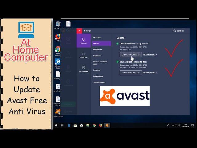 How to manually update Avast free anti virus.