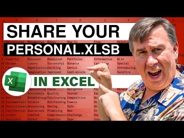 Excel - How to Share Your Excel Macros with Others | Microsoft Excel Tutorial - Episode 780