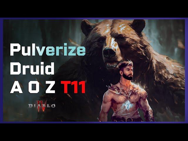 Diablo 4 S2: Ultimate Pulverize Druid Build for Abattoir of Zir  (T11 Clear) 暗黑破壞神IV賽季2：德魯伊,拍拍熊的終極BD