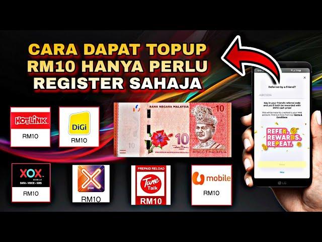 CARA DAPAT RM10 TOPUP PERCUMA HANYA PERLU REGISTER | TOPUP FREE 2021