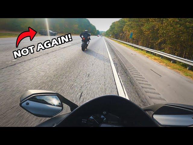 Two Yamaha R6's Cutting Up Traffic + COPS