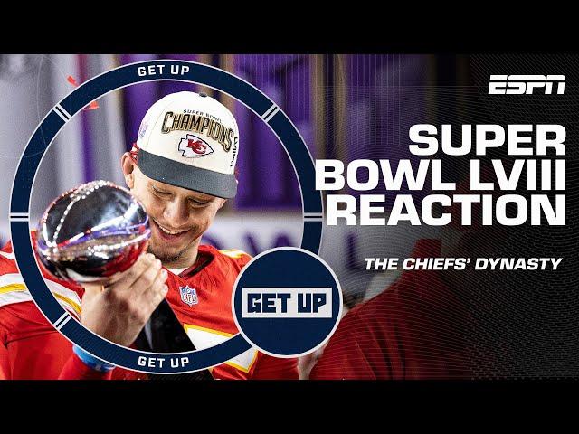 SUPER BOWL LVIII REACTION! Patrick Mahomes, Travis Kelce, Andy Reid & the Chiefs' dynasty  | Get Up