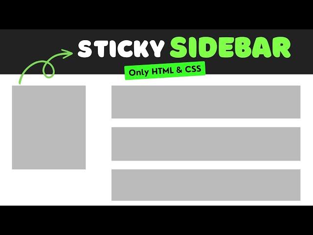 How to Make a Div AND Sidebar Sticky On Scrolling | Sticky Sidebar