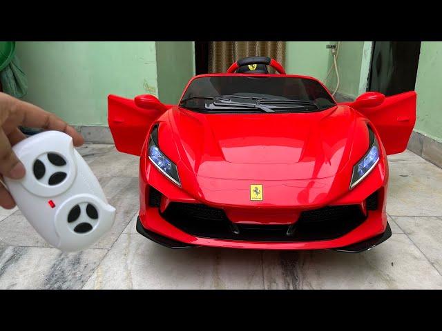 RC Ferrari F8 Car Unboxing & Testing | Remote Control Ride on Ferrari Car | Shamshad Maker