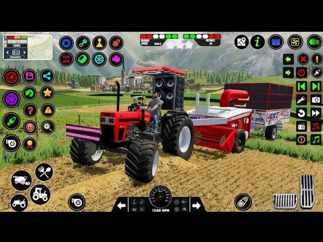 Part-2 !! Tractor Driving Simulator ! 3D Farming game ! Tractor Farming Games ! #gamegrind