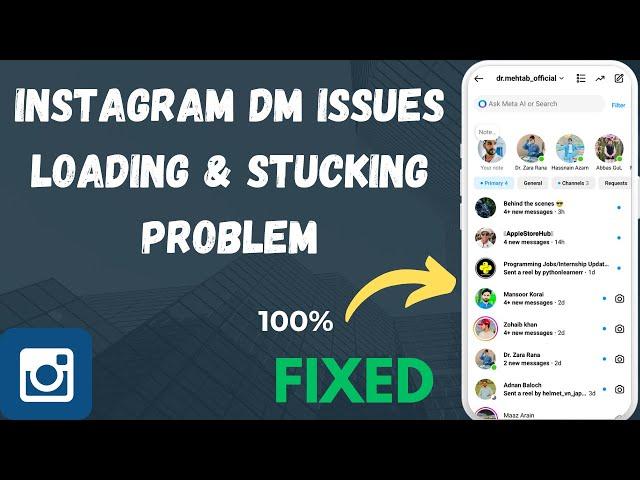 Direct Message Not Working Problem In Instagram | Instagram Message Loading Problem | Instagram DM