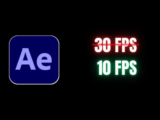 After Effects - Change FPS of A Single Clip Using Posterize Time