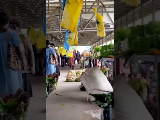 This fruit & vegetable market is the hub of Arawa in Bougainville, Papua New Guinea 