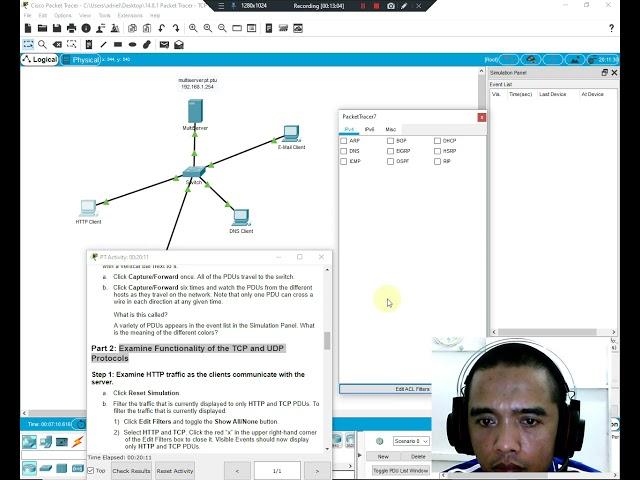 14.8.1 Packet Tracer - TCP and UDP Communications