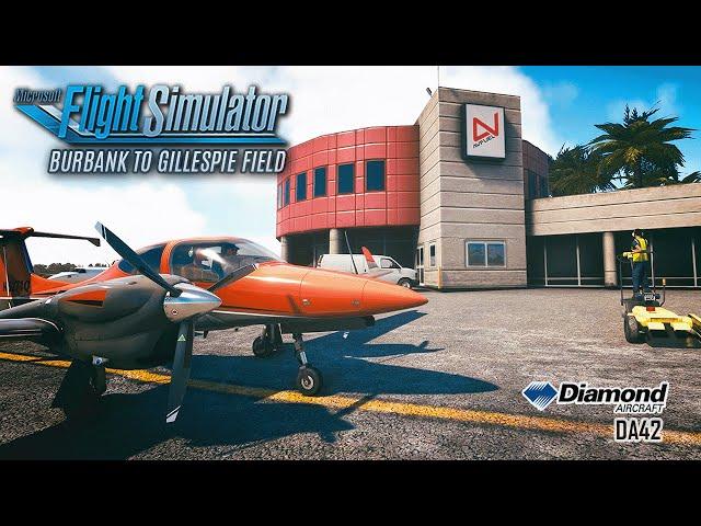 Microsoft Flight Simulator 2020 DA42 IFR Flight: Burbank to Gillespie Field