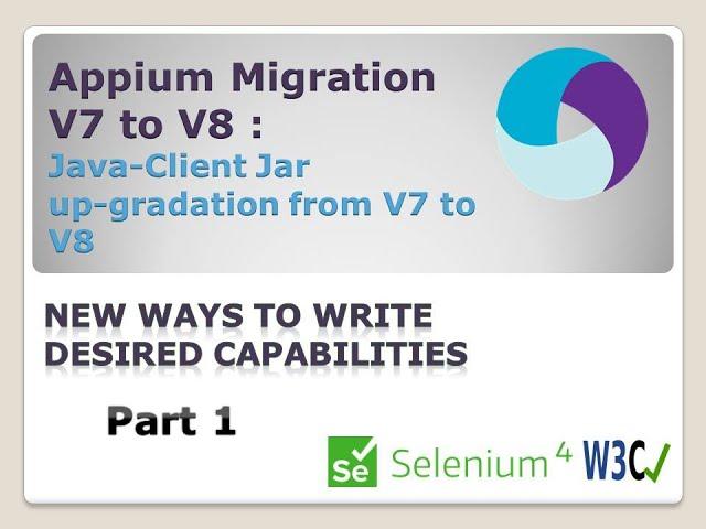 Appium(Java-Client) Migration V7 to V8 | Selenium 4 | Desired Capabilities | BaseOptions | Part 1