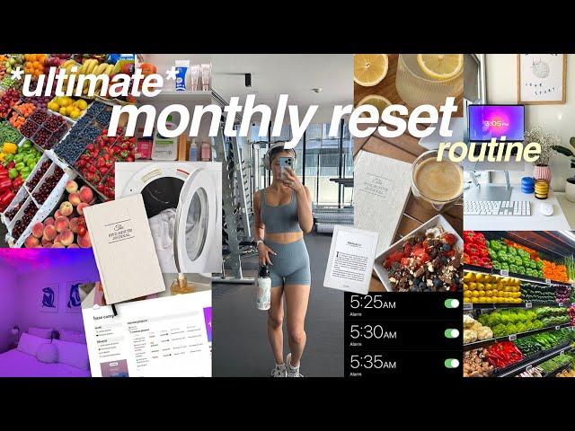 ultimate MONTHLY RESET routine    *half year reset* | cleaning, organising, goals, groceries, etc