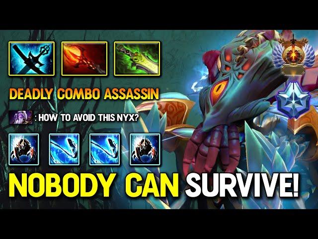 DEADLY COMBO Nyx Assassin LVL5 Dagon + Ethereal Blade buILD 100% Nobody Can Survive 7.36c DotA 2