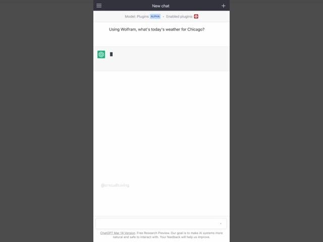 Wolfram plugin for ChatGPT: Weather Summary