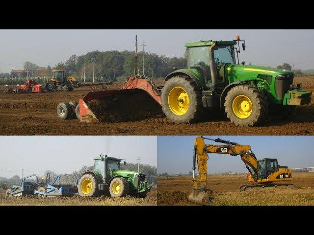 Livellatura Laser 2017: 2x John Deere 8520, Caterpillar 323D, Challenger MT 755 - Dal Maso