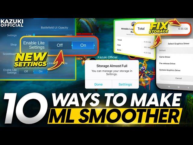 10 WAYS TO MAKE YOUR GAME FASTER AND LAG FREE | UPDATED MLBB LAG REDUCE TRICKS