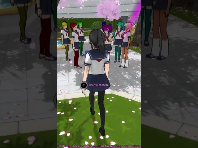 Matches and Kokona! | Yandere Simulator #yanderesimulator #yansim #yanderedev #fyp #shorts