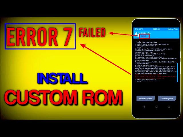 FIX TWRP/ORANGEFOX RECOVERY ERROR 7 | INSTALL CUSTOM ROM AOSMP V3.3 ANDROID ROOT