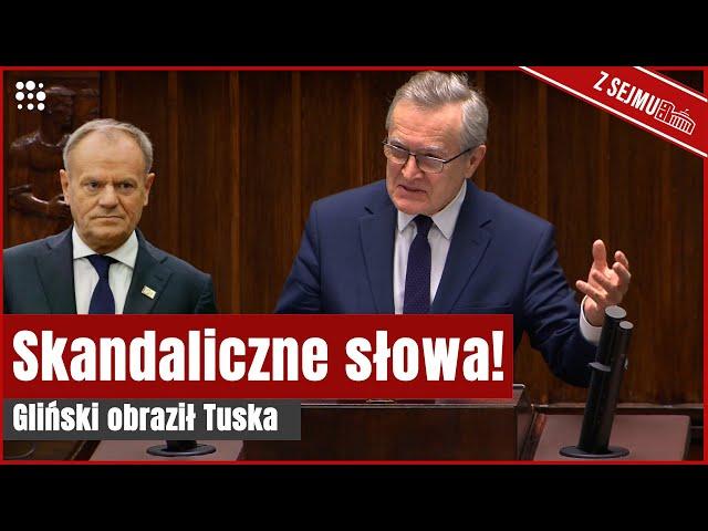 Skandal w Sejmie! Gliński nazwał Tuska "psychopatą". "Sprawa wyląduje w Komisji Etyki" | Gazeta.pl