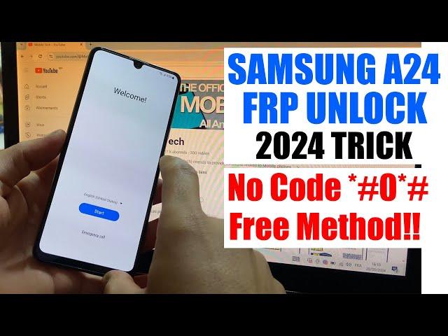 Samsung A24 FRP Bypass ADB *#0*# not working - Google Account Remove A245F