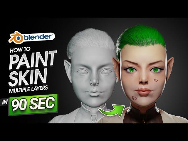 How to Paint Skin in Blender in 90 Seconds | Quickie Tuts #10