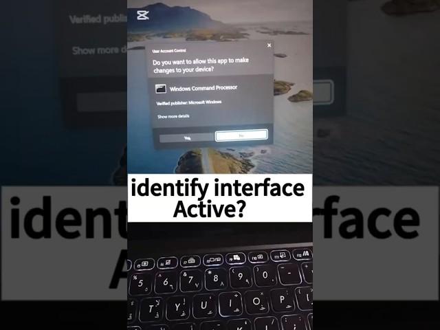 Identify which interface is active on your PC!#cmd#tech#shotts