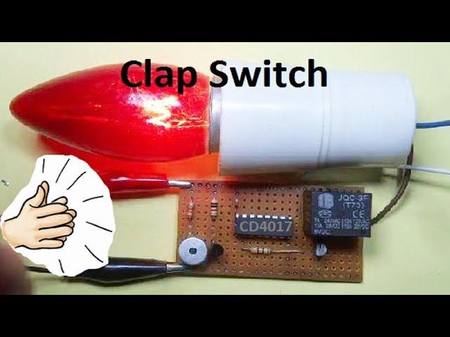 Clap On off switch with 4017 IC / Clap Switch Without IC