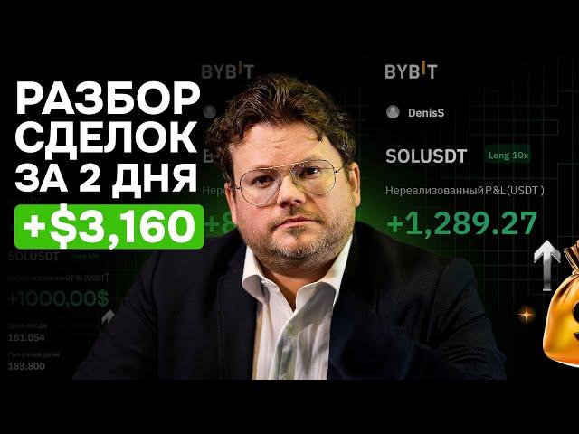 +$3.160 за 2 дня на криптовалюте. Моя торговая система. Денис Стукалин