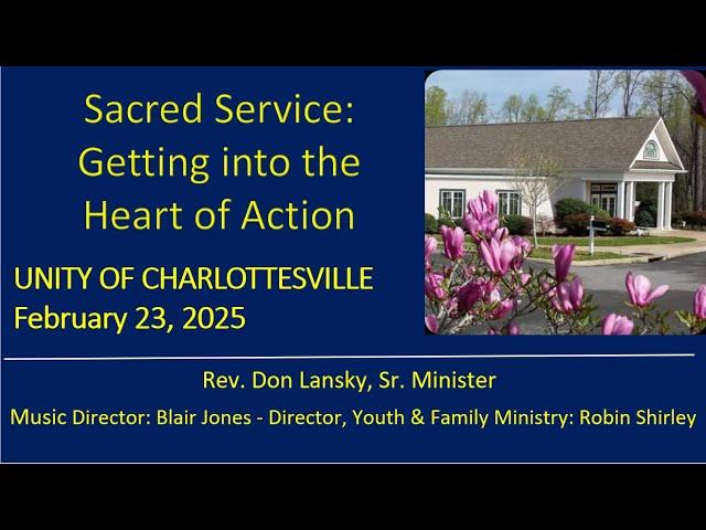 Sacred Service: Getting into the Heart of Action