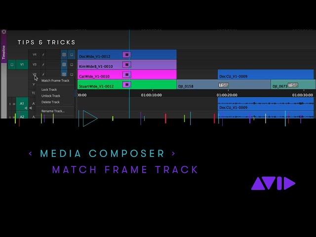 Avid Media Composer Tips and Tricks:  Match Frame Track