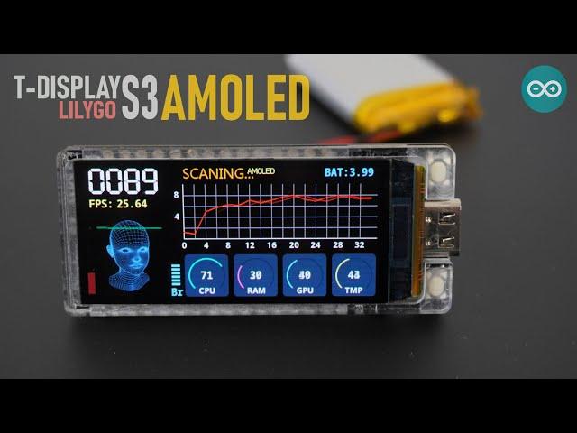 Finally,  ESP32 board with an AMOLED display .LilyGO T-display S3 AMOLED