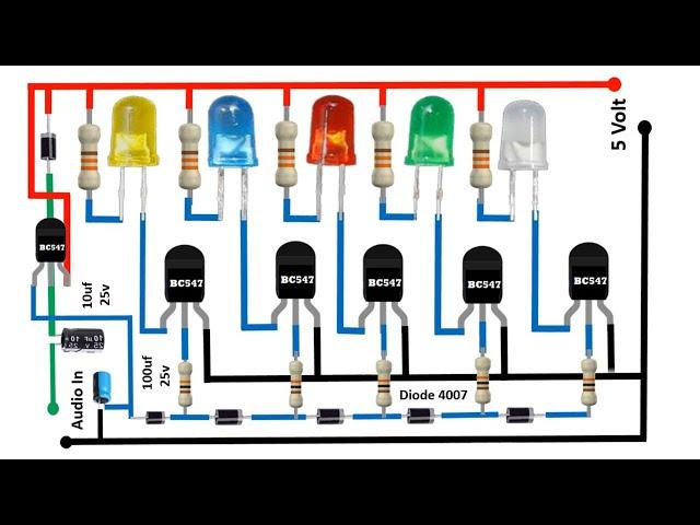 How to make music light circuit diagram #alifbetacircuit