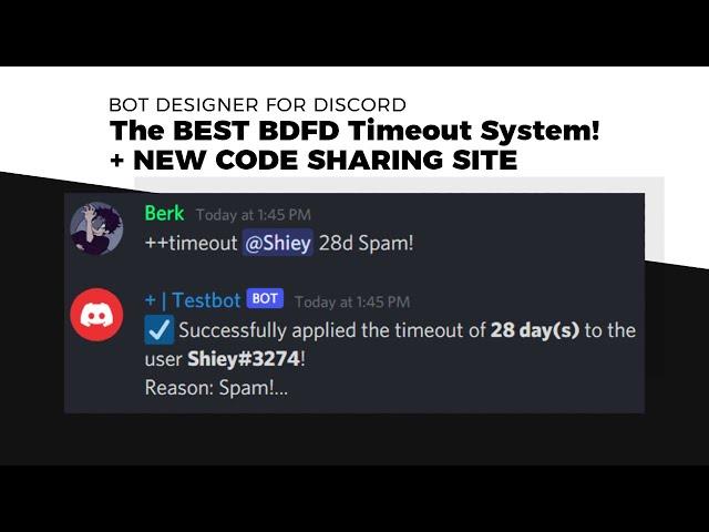 Advanced TIMEOUT system [NEW!] | Bot Designer For Discord: Guide