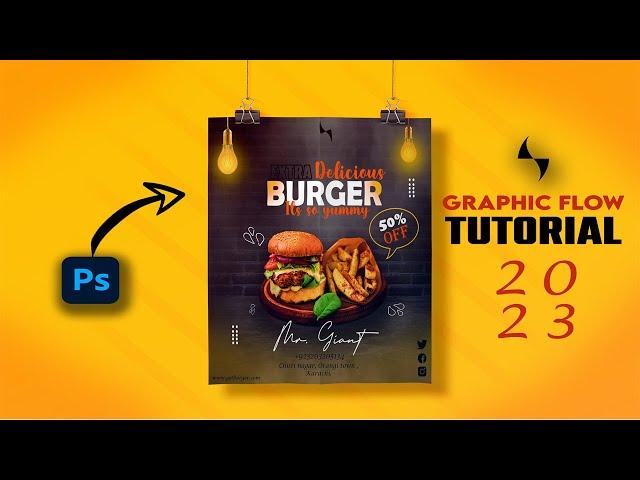 How to create an amazing burger poster design | Adobe Photoshop | photoshop tutorial.