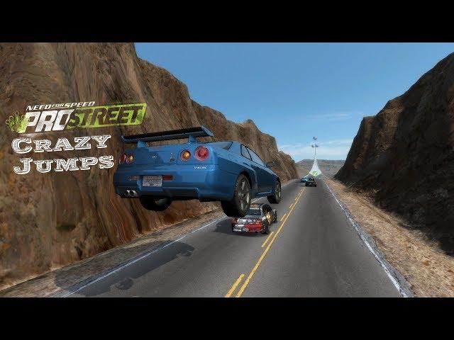 NFS ProStreet - Crazy Jump & Crash  Compilation