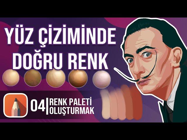 YÜZ ÇİZİMİNDE RENK PALETİ VE RENK SEÇİMİ - TELEFONDAN ÇİZİM - SKETCHBOOK