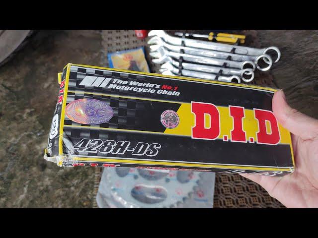 Yamaha YTX 125 Chain Sprocket Set by D.I.D & Sun brand (DIY)