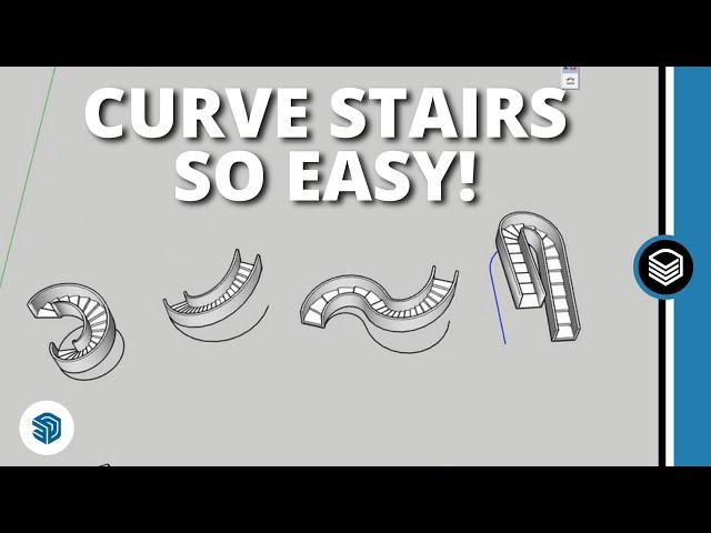 How to Create Curve Stairs in SketchUp - SHAPE BENDER