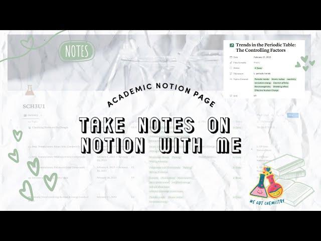 TAKING NOTES ON NOTION | chem notes, subscripts/superscripts, my note-taking process