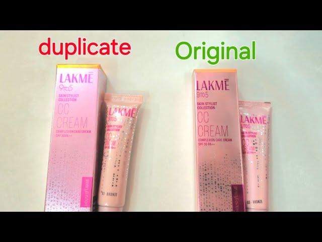 REAL ___VS__FAKE  CC CREAM. //LAKME ORIGINAL  VS DUPLICATE