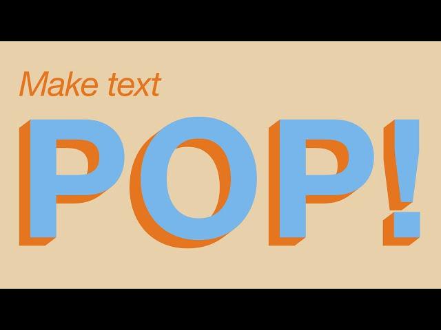 How to Make 3D Text in Illustrator