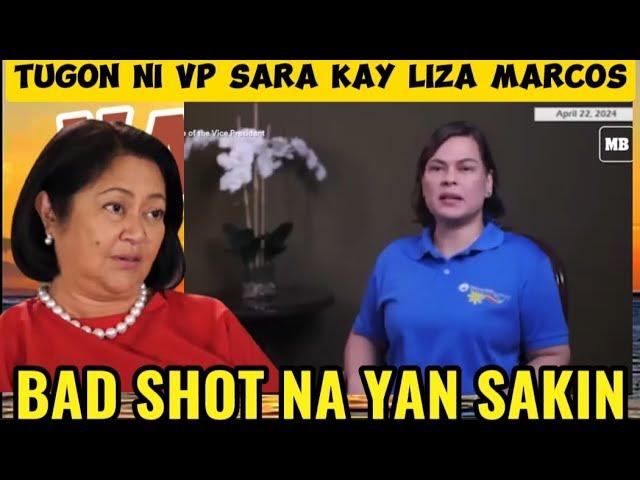 Pahayag Ni VP SARA TUNGKOL sa mga sinabi ni Liza Marcos