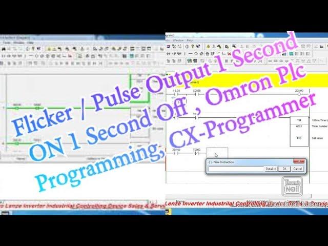 Flicker / Pulse Output 1 Second ON 1 Second Off , Omron Plc Programming, CX-Programmer