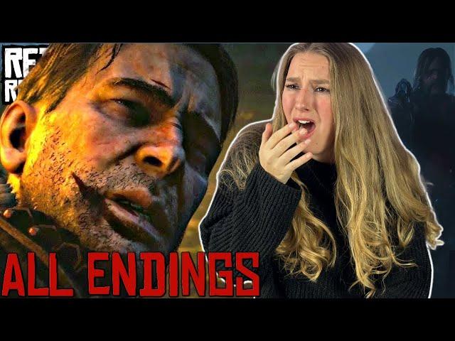 RED DEAD REDEMPTION 2 ALL ENDINGS REACTION || First Time Playing RDR2