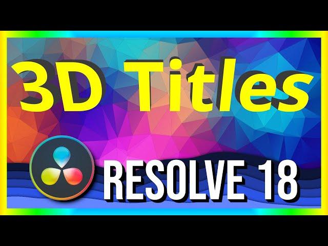 3D Text Animation Beginner's Guide ~ DaVinci Resolve 18 Fusion Tutorial