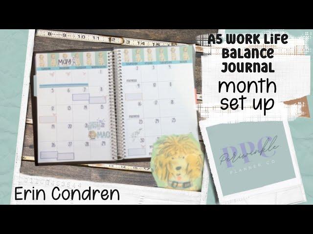 NEW Erin Condren Life Work Balance Journal Planner | May set up | Plan with Me